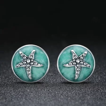 Pandora Style Silver Fantasy Starfish Stud Earrings - SCE205