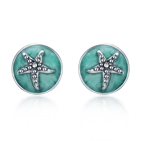 Pandora Style Silver Fantasy Starfish Stud Earrings - SCE205 Pandora Style Silver Fantasy Starfish Stud Earrings - SCE205