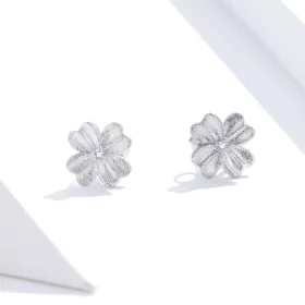 Pandora Style Silver Silver Flower Stud Earrings - SCE864 Pandora Style Silver Silver Flower Stud Earrings - SCE864