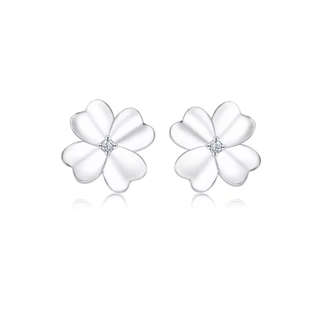 Pandora Style Silver Silver Flower Stud Earrings - SCE864 Pandora Style Silver Silver Flower Stud Earrings - SCE864
