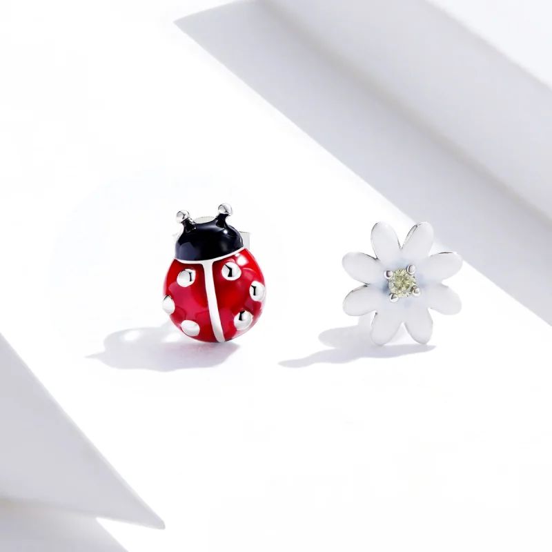 (image for) Pandora Style Silver Garden Elves Stud Earrings - SCE917 - View 2