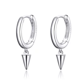Pandora Style Silver Geometry Dangle Earrings - SCE744 Pandora Style Silver Geometry Dangle Earrings - SCE744