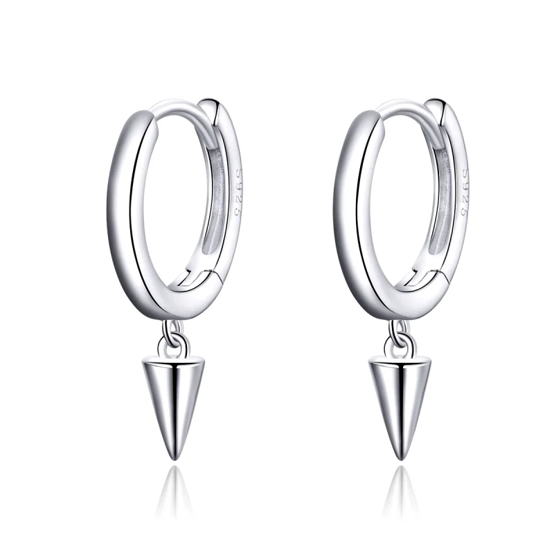 (image for) Pandora Style Silver Geometry Dangle Earrings - SCE744 - Product Image