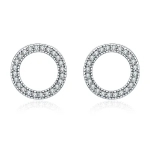 (image for) Pandora Style Silver Geometry Light Stud Earrings - SCE417