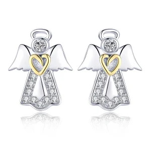 (image for) Pandora Style Silver & Gold-Plated Meteor Stud Earrings - SCE476