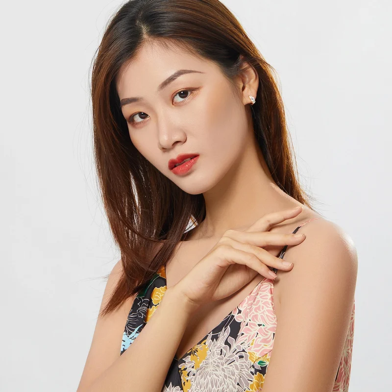 (image for) Pandora Style Silver & Gold-Plated Romantic Shine Hoop Earrings - SCE485-B - View 7