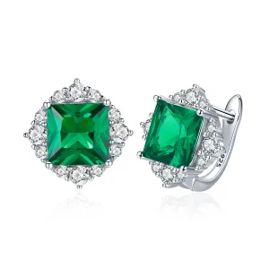 Pandora Style Silver Green Aurora Stud Earrings - SCE540 (image for) Pandora Style Silver Green Aurora Stud Earrings - SCE540