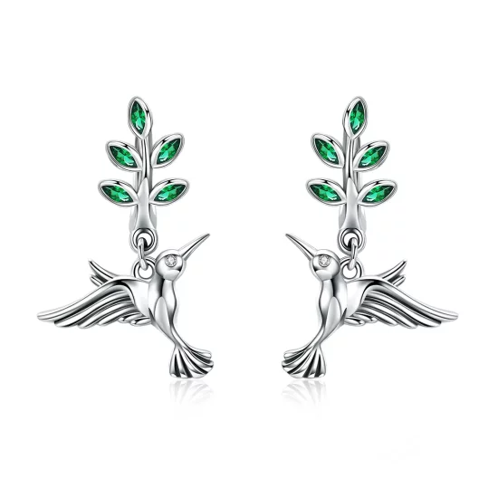Pandora Style Silver Greetings From Hummingbirds Stud Earrings - SCE464