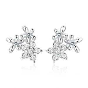 (image for) Pandora Style Silver Gypsophila Stud Earrings - BSE030
