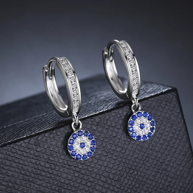 (image for) Pandora Style Silver Hanging Earrings - SCE058 - View 7