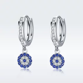 Pandora Style Silver Hanging Earrings - SCE058 Pandora Style Silver Hanging Earrings - SCE058