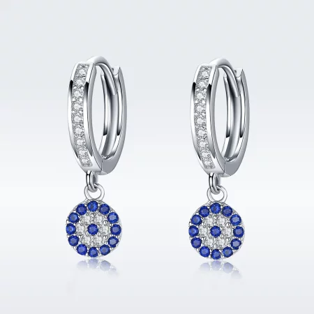 Pandora Style Silver Hanging Earrings - SCE058