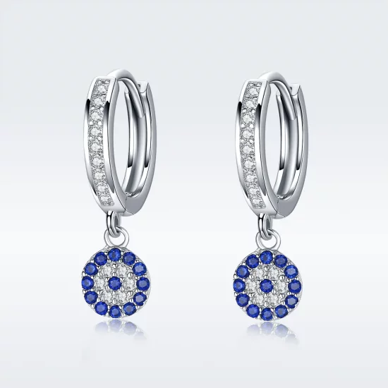 Pandora Style Silver Hanging Earrings - SCE058