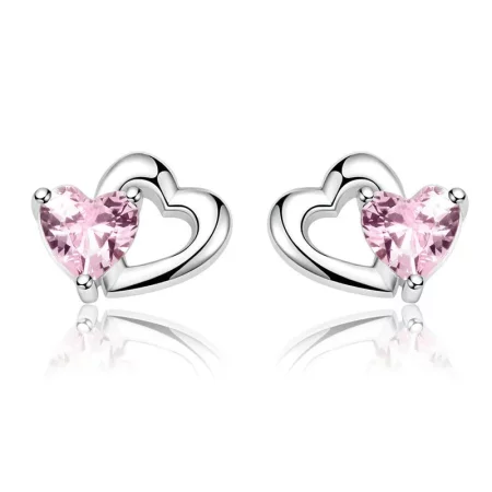 Pandora Style Silver Heart and Soul Stud Earrings - SCE090 Pandora Style Silver Heart and Soul Stud Earrings - SCE090