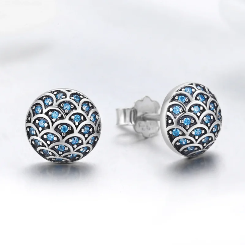(image for) Pandora Style Silver Legend of The Sea Stud Earrings - SCE239 - View 6
