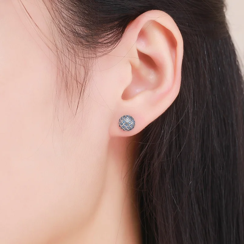 (image for) Pandora Style Silver Legend of The Sea Stud Earrings - SCE239 - View 7