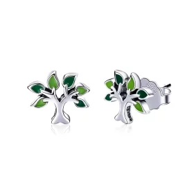 Pandora Style Silver Life Tree Stud Earrings - SCE409 Pandora Style Silver Life Tree Stud Earrings - SCE409