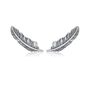 (image for) Pandora Style Silver Light As A Feather Stud Earrings - SCE865