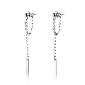 Pandora Style Silver Light Geometry Hanging Earrings - SCE550 Pandora Style Silver Light Geometry Hanging Earrings - SCE550