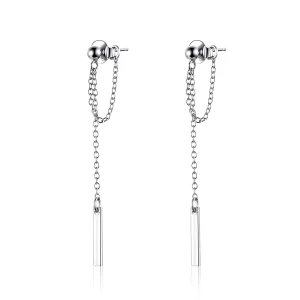 (image for) Pandora Style Silver Light Geometry Hanging Earrings - SCE550