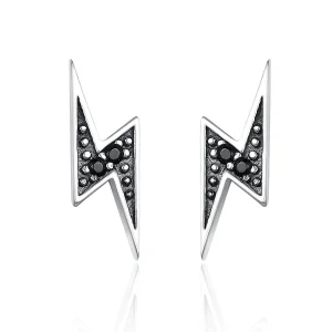 (image for) Pandora Style Silver Lightning Stud Earrings - SCE156