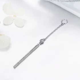 Pandora Style Silver Line Hanging Earrings - SCE081 Pandora Style Silver Line Hanging Earrings - SCE081