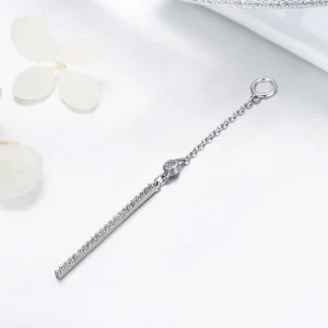 (image for) Pandora Style Silver Line Hanging Earrings - SCE081