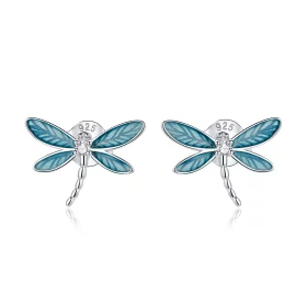 Pandora Style Silver Little Dragonfly Stud Earrings - BSE455
