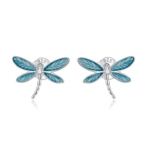 (image for) Pandora Style Silver Little Dragonfly Stud Earrings - BSE455