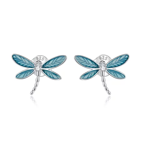 Pandora Style Silver Little Dragonfly Stud Earrings - BSE455
