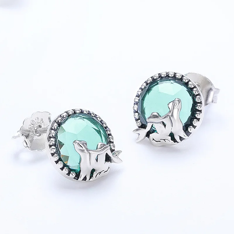 (image for) Pandora Style Silver Love of Mermaid Stud Earrings - SCE383 - View 6