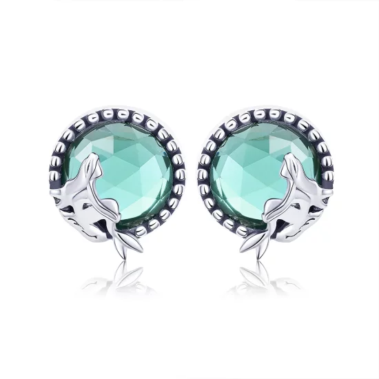 Pandora Style Silver Love of Mermaid Stud Earrings - SCE383