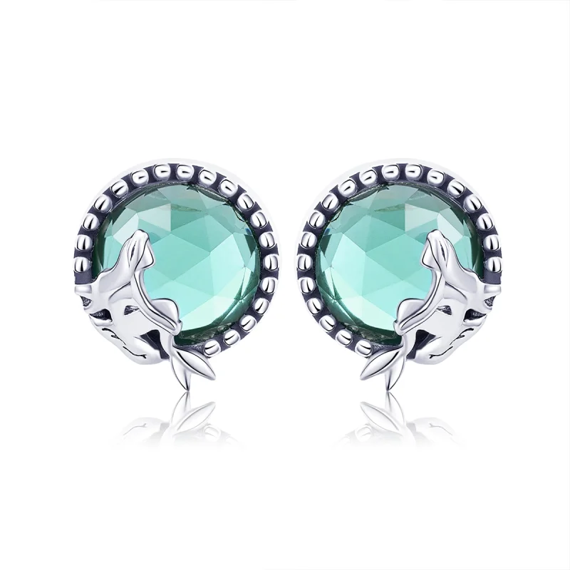 (image for) Pandora Style Silver Love of Mermaid Stud Earrings - SCE383 - Product Image