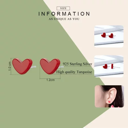 Pandora Style Silver Love Stud Earrings - SCE595