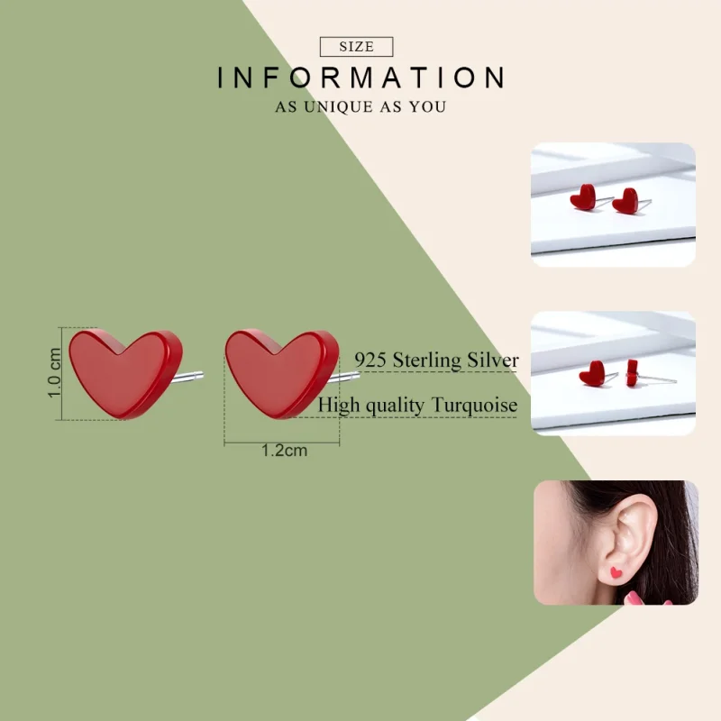 (image for) Pandora Style Silver Love Stud Earrings - SCE595 - View 3