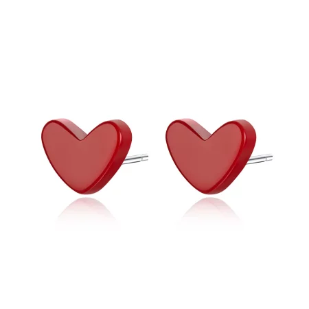 Pandora Style Silver Love Stud Earrings - SCE595