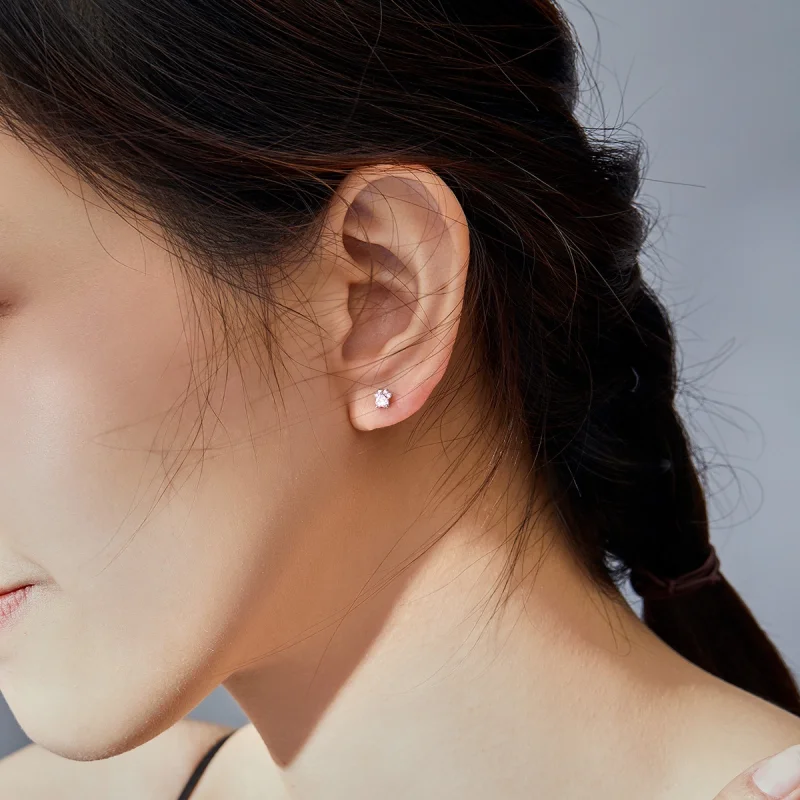 (image for) Pandora Style Silver Lovely Claws Stud Earrings - SCE781 - View 5