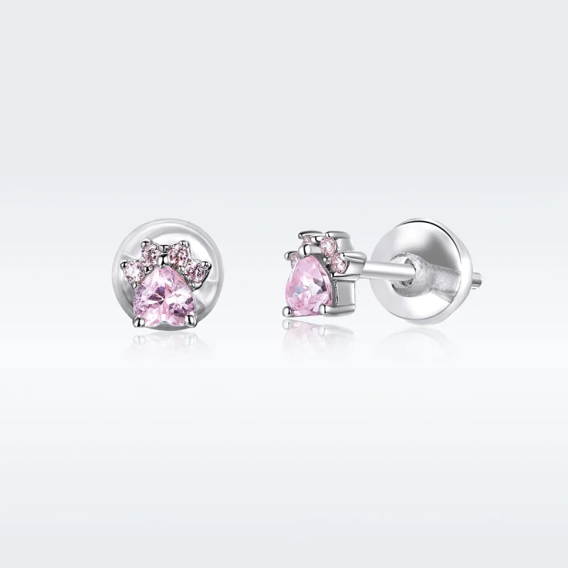 (image for) Pandora Style Silver Lovely Claws Stud Earrings - SCE781 - Product Image