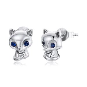 (image for) Pandora Style Silver Lovely Fox Stud Earrings - SCE1084
