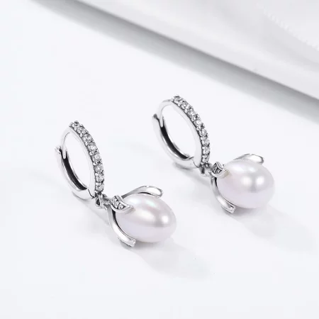 Pandora Style Silver Mimosa Bud Stud Earrings - SCE259