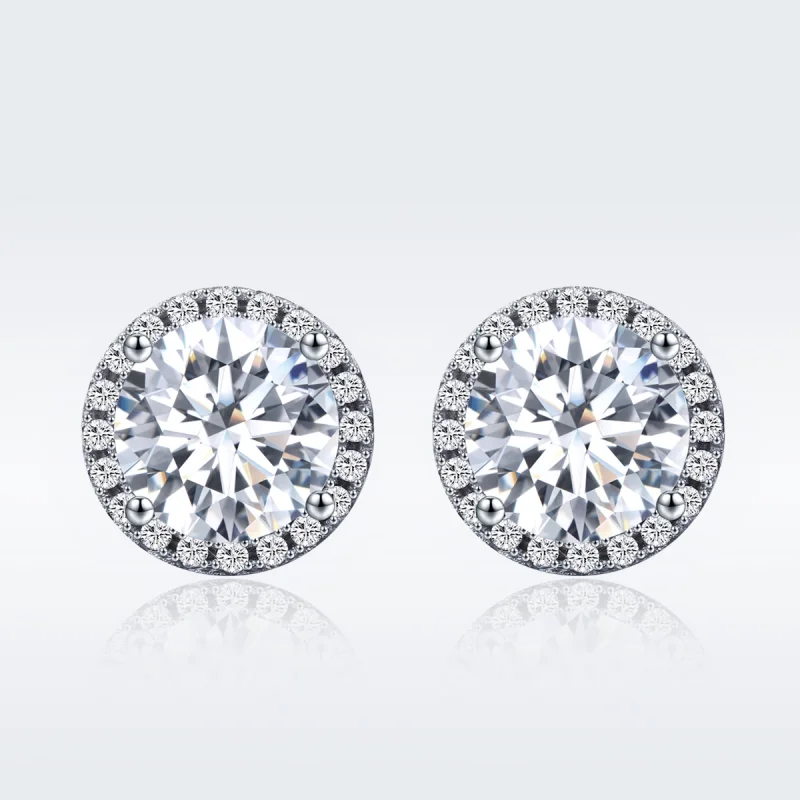 (image for) Pandora Style Silver Noble Light Stud Earrings - SCE358 - View 4