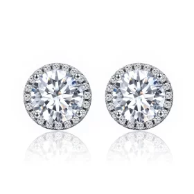 Pandora Style Silver Noble Light Stud Earrings - SCE358