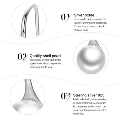 Pandora Style Silver Pure Love Hanging Earrings - SCE037