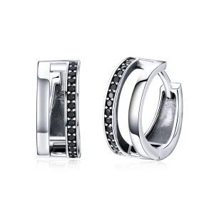 (image for) Pandora Style Silver Pure Love Hoop Earrings - SCE444