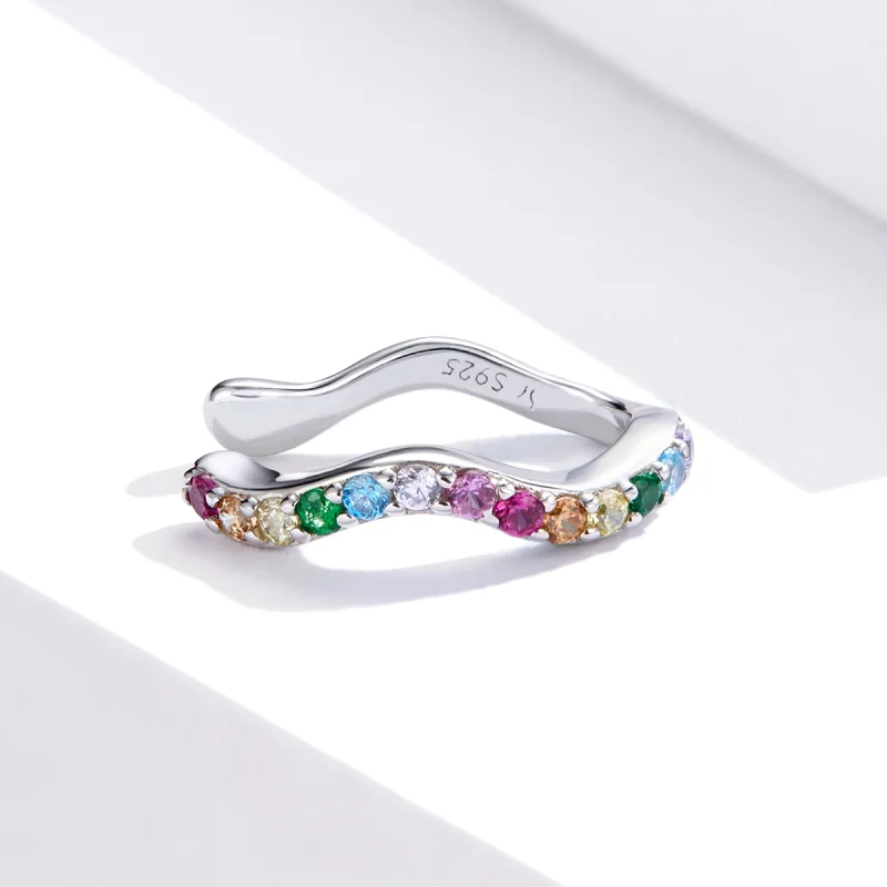 (image for) Pandora Style Silver Rainbow Ear clip - SCE894 - View 3