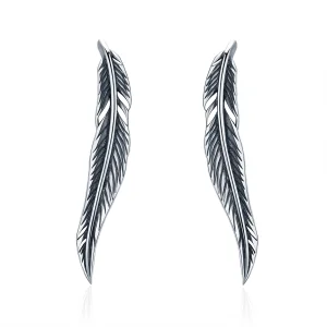 (image for) Pandora Style Silver Retro Wings Stud Earrings - SCE258