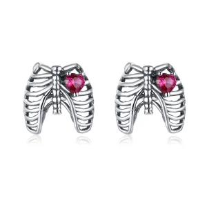 (image for) Pandora Style Silver Ribs Stud Earrings - SCE970