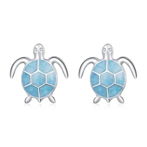 (image for) Pandora Style Silver Sea Turtle Stud Earrings - SCE1035