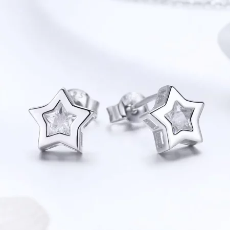 Pandora Style Silver Secret of Stars Stud Earrings - SCE437