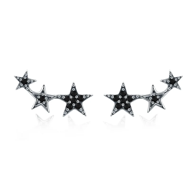 (image for) Pandora Style Silver Secrets of Stars Stud Earrings - SCE292 - Product Image